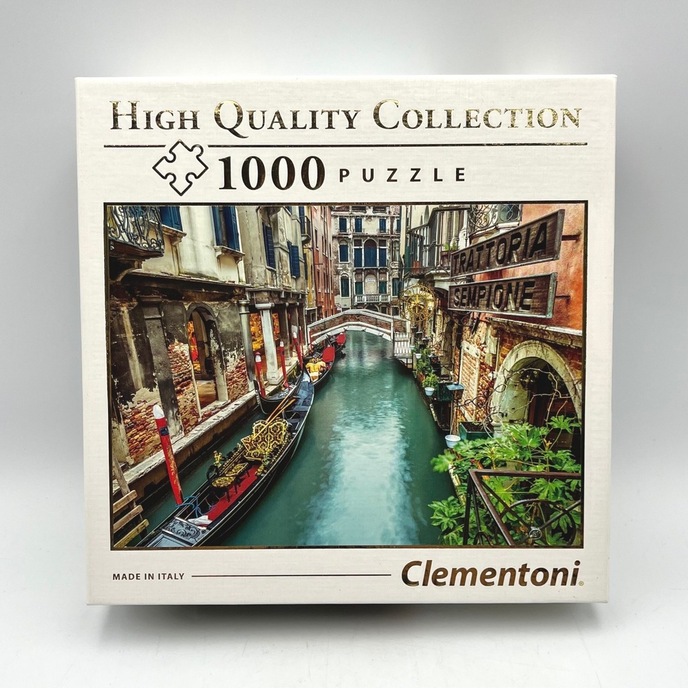 Clementoni Jigsaw Puzzle Venice Canal Multicolor 1000pc Made in Italy, Counted